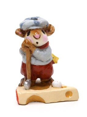 Wee Forest Folk Vintage Figurine MS-10 Golfer Mouse